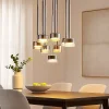 Lampadari Moderni-Selezionato da Mazzolaluce Lampadario per soggiorno moderno 8 luci vetri multicolor