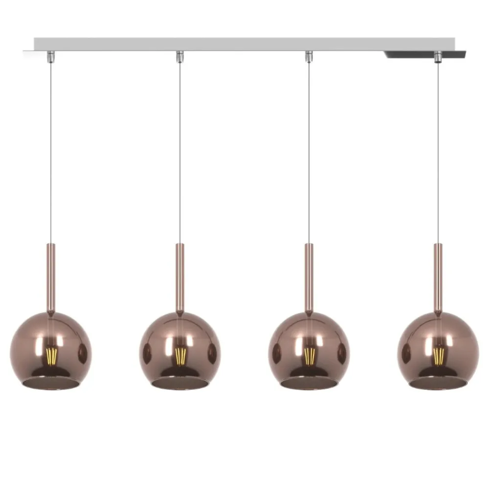 Lampadari Moderni-Top Light Lampadario per soggiorno moderno vetro rame