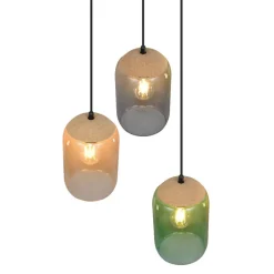 Lampadari Moderni-Selezionato da Mazzolaluce Lampadario per soggiorno moderno vetri multicolor
