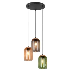 Lampadari Moderni-Selezionato da Mazzolaluce Lampadario per soggiorno moderno vetri multicolor