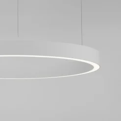 Lampadari Moderni-Selezionato da Mazzolaluce Lampadario per soggiorno moderno 80cm cerchio bianco led 3000k dimmerabile