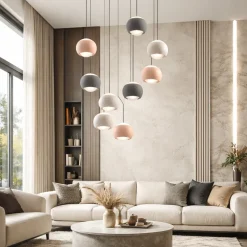 Lampadari Moderni-Selezionato da Mazzolaluce Lampadario per soggiorno moderno sfere pendenti led 2300k-65000k