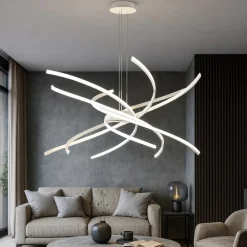 Lampadari Moderni-Top Light Lampadario per soggiorno moderno bianco tornado led 69w 4000k
