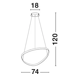 Lampadari Moderni-Selezionato da Mazzolaluce Lampadario per soggiorno moderno led 33w 3000k dimmerabile