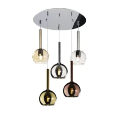 Lampadari Moderni-Top Light Lampadario per soggiorno moderno vetri multicolor