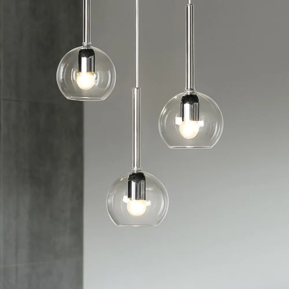 Lampadari Moderni-Top Light Lampadario per soggiorno moderno vetri trasparenti