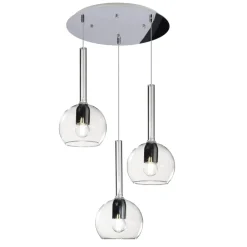 Lampadari Moderni-Top Light Lampadario per soggiorno moderno vetri trasparenti
