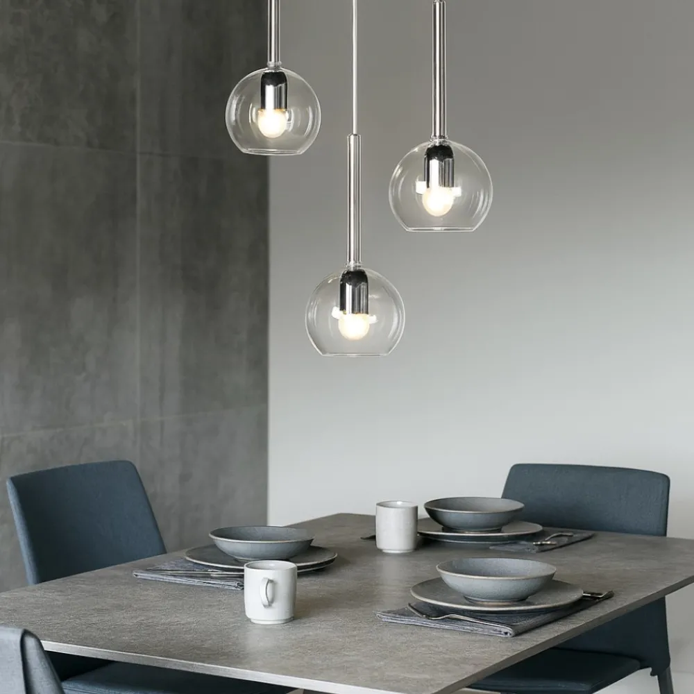 Lampadari Moderni-Top Light Lampadario per soggiorno moderno vetri trasparenti