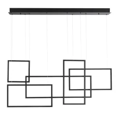 Lampadari Moderni-Selezionato da Mazzolaluce Lampadario per soggiorno moderno led dimmerabile 3000k nero design