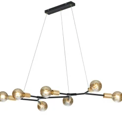 Lampadari Moderni-Selezionato da Mazzolaluce Lampadario per soggiorno nero sfere vetro oro