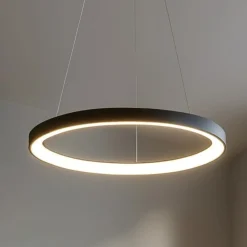Lampadari Moderni-Vivida International Lampadario per soggiorno nera rotondo led 60w 3000k 4000k vivida lifering-r