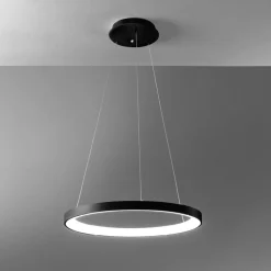 Lampadari Moderni-Vivida International Lampadario per soggiorno nera rotondo led 60w 3000k 4000k vivida lifering-r