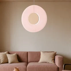 Lampadari Moderni-Ondaluce Lampadario per soggiorno candy led 3000k vetro rosa
