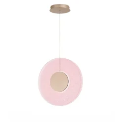 Lampadari Moderni-Ondaluce Lampadario per soggiorno candy led 3000k vetro rosa