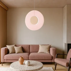 Lampadari Moderni-Ondaluce Lampadario per soggiorno candy led 3000k vetro rosa