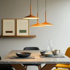 Lampadari Moderni-Linea Light Lampadario per soggiorno poe p3 terracotta led 19w 3000k
