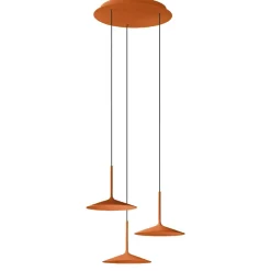 Lampadari Moderni-Linea Light Lampadario per soggiorno poe p3 terracotta led 19w 3000k