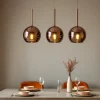 Lampadari Moderni-Top Light Lampadario per soggiorno sfere vetro rame
