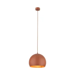 Lampadari Cucina-Selezionato da Mazzolaluce Lampadario per tavolo a cupola rosso mattone 27 cm
