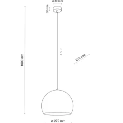Lampadari Cucina-Selezionato da Mazzolaluce Lampadario per tavolo a cupola rosso mattone 27 cm