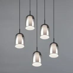 Lampadari Cucina-Selezionato da Mazzolaluce Lampadario per tavolo cucina in vetro 5 luci