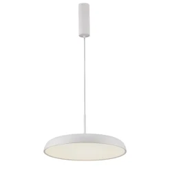 Lampadari Cucina-Selezionato da Mazzolaluce Lampadario per tavolo cucina disco bianco led 40w dimmerabile 3000k