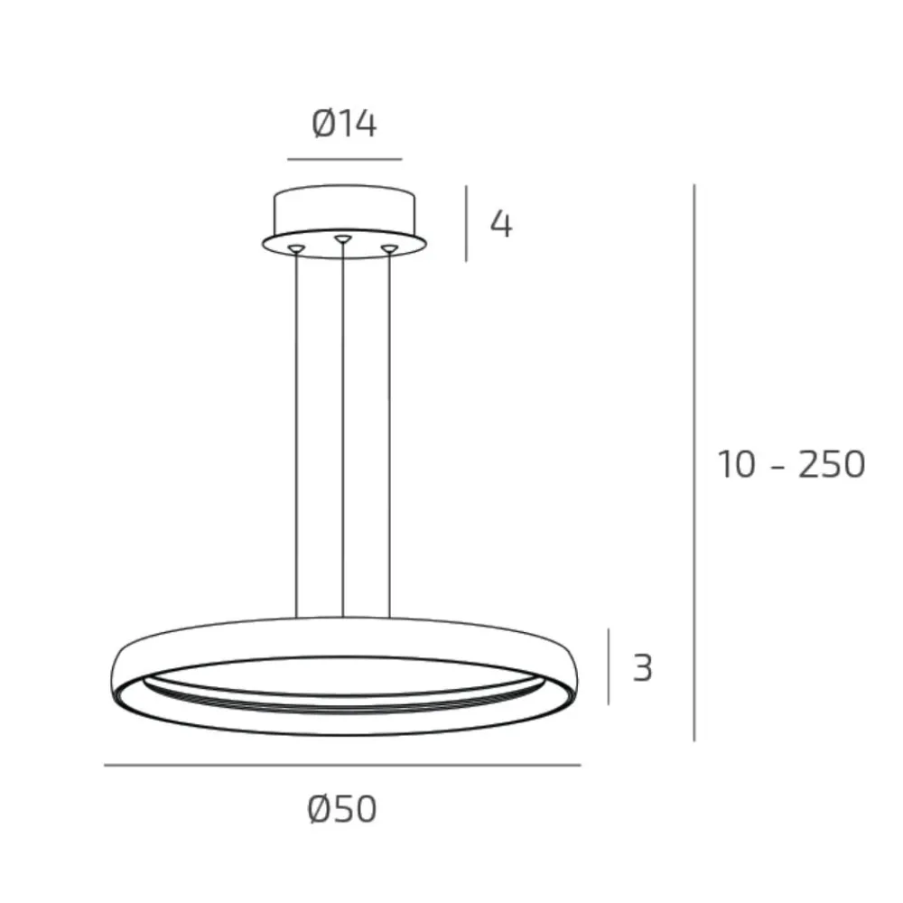Lampadari Cucina-Top Light Lampadario per tavolo cucina moderna rotondo sabbia led 25w cct plana