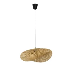 Lampadari Cucina-Selezionato da Mazzolaluce Lampadario per tavolo cucina in rattan bambu 62 cm