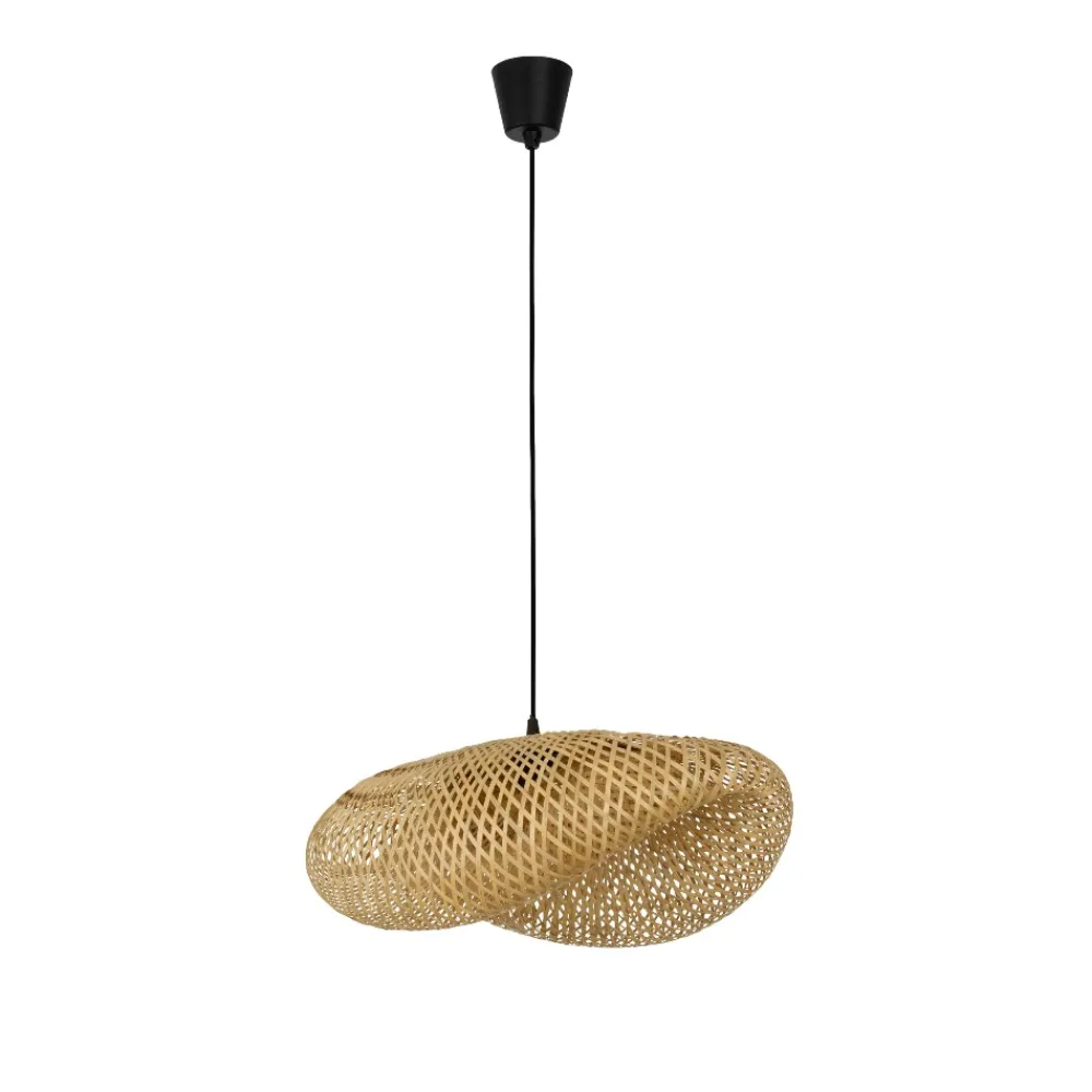 Lampadari Cucina-Selezionato da Mazzolaluce Lampadario per tavolo cucina in rattan bambu 62 cm