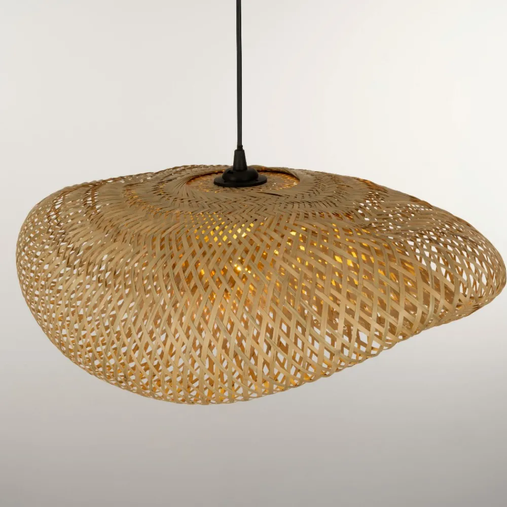Lampadari Cucina-Selezionato da Mazzolaluce Lampadario per tavolo cucina in rattan bambu 62 cm