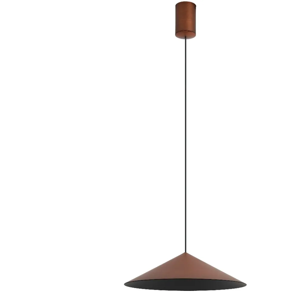 Lampadari Cucina-Selezionato da Mazzolaluce Lampadario per tavolo da cucina cono rame led dimemrabile