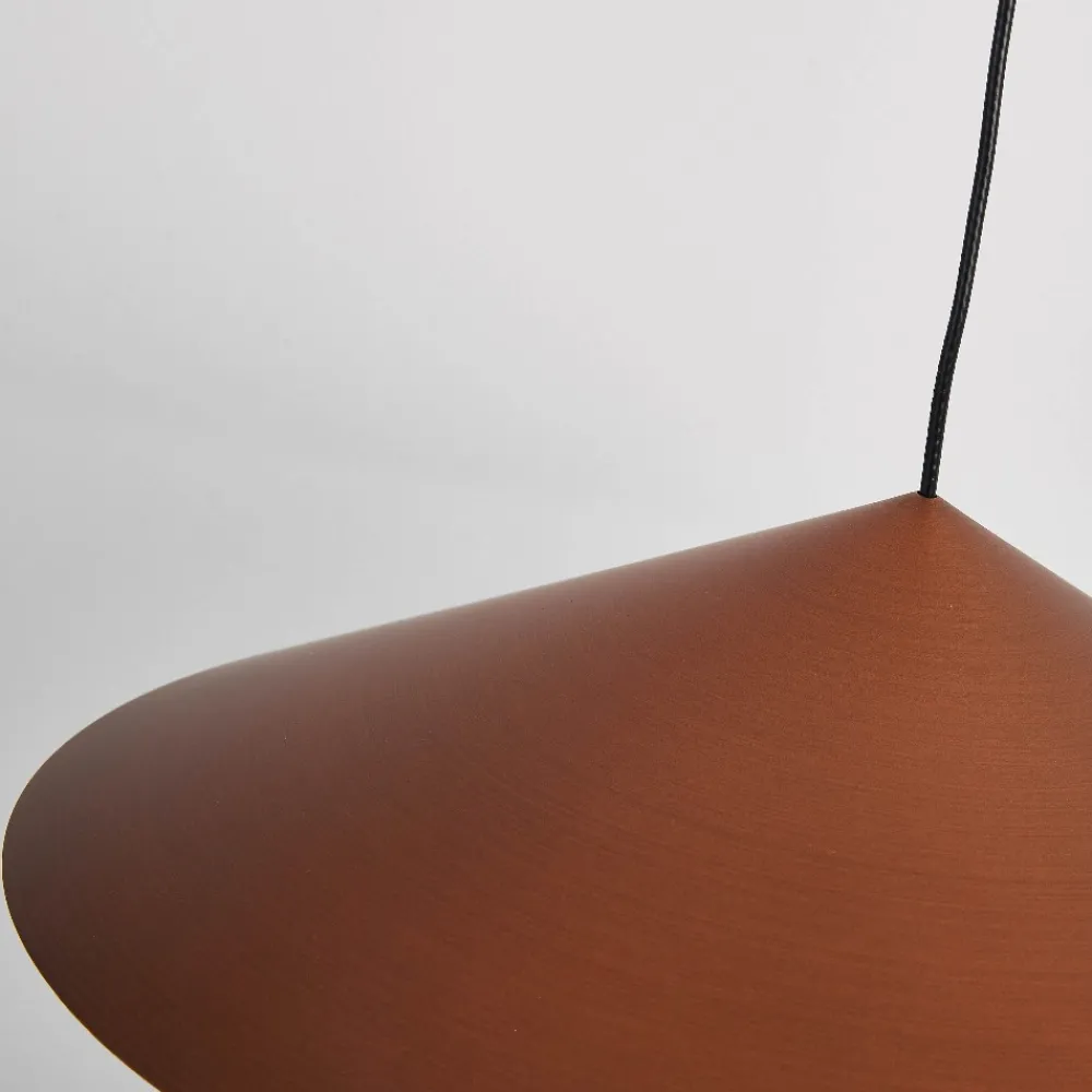 Lampadari Cucina-Selezionato da Mazzolaluce Lampadario per tavolo da cucina cono rame led dimemrabile