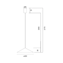 Lampadari Cucina-Selezionato da Mazzolaluce Lampadario per tavolo da cucina cono rame led dimemrabile