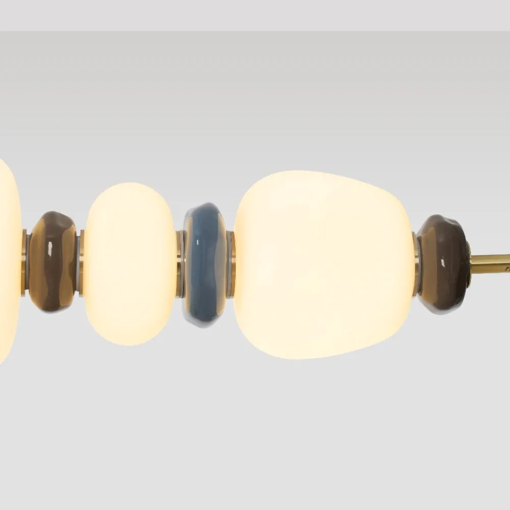 Lampadari Cucina-Selezionato da Mazzolaluce Lampadario per tavolo da cucina moderna vetro porcellana led 3000k