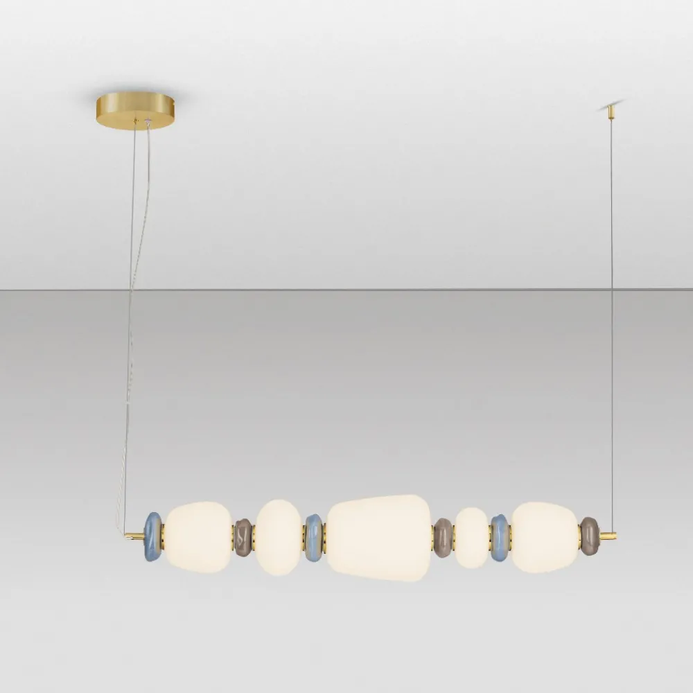 Lampadari Cucina-Selezionato da Mazzolaluce Lampadario per tavolo da cucina moderna vetro porcellana led 3000k