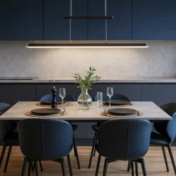 Lampadari Cucina-Selezionato da Mazzolaluce Lampadario per tavolo da cucina moderna nero led 18w