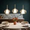 Lampadari Cucina-Fabas Luce Lampadario per tavolo da cucina sfere ambra edolo