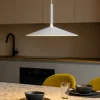 Lampadari Cucina-Selezionato da Mazzolaluce Lampadario per tavolo da cucina disco bianco led 16w 3000k moderno