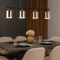 Lampadari Cucina-Selezionato da Mazzolaluce Lampadario per tavolo da cucina bronzo paralumi in vetro