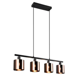 Lampadari Cucina-Selezionato da Mazzolaluce Lampadario per tavolo da cucina bronzo paralumi in vetro