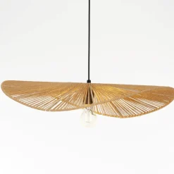 Lampadari Cucina-Selezionato da Mazzolaluce Lampadario per tavolo da cucina in rattan e corda di carta