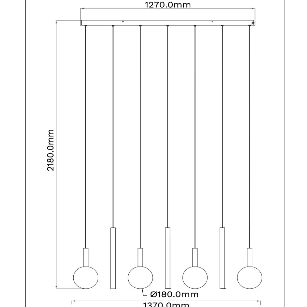 Lampadari Moderni-Selezionato da Mazzolaluce Lampadario per tavolo da pranzo rame led cct 7 luci