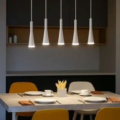 Lampadari Moderni-Perenz Illuminazione Lampadario per tavolo da pranzo perenz cone bianco led 3000k