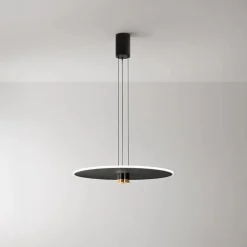Lampadari Moderni-Perenz Illuminazione Lampadario per tavolo da pranzo perenz stream nero oro led 50w 3000k
