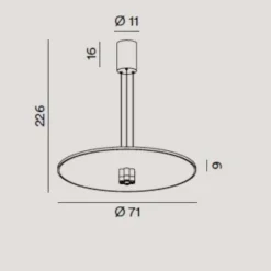 Lampadari Moderni-Perenz Illuminazione Lampadario per tavolo da pranzo led biemissione 3000k stream perenz bianco