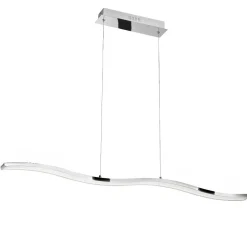 Lampadari Moderni-Selezionato da Mazzolaluce Lampadario per tavolo da pranzo cromato led 42w 3000k