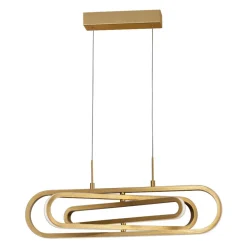 Lampadari Moderni-Selezionato da Mazzolaluce Lampadario per tavolo da pranzo moderno oro orientabile led 3000k