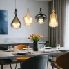 Lampadari Moderni-Selezionato da Mazzolaluce Lampadario per tavolo sala da pranzo con 4 pendenti i vetro