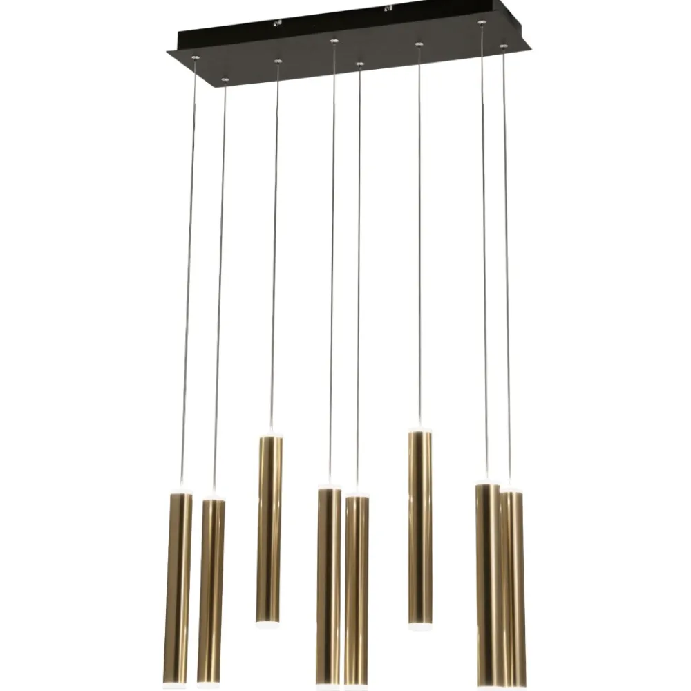 Lampadari Moderni-Fabas Luce Lampadario per tavolo soggiorno nero oro prado