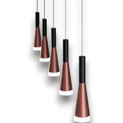 Lampadari Moderni-Perenz Illuminazione Lampadario per tavolo soggiorno oro rosa cone perenz led 3000k